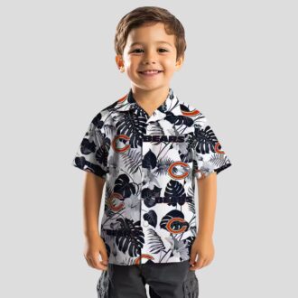 Chicago Bears Tropical Aloha Shirt – Blue White Hawaiian Button Up for Football Fans