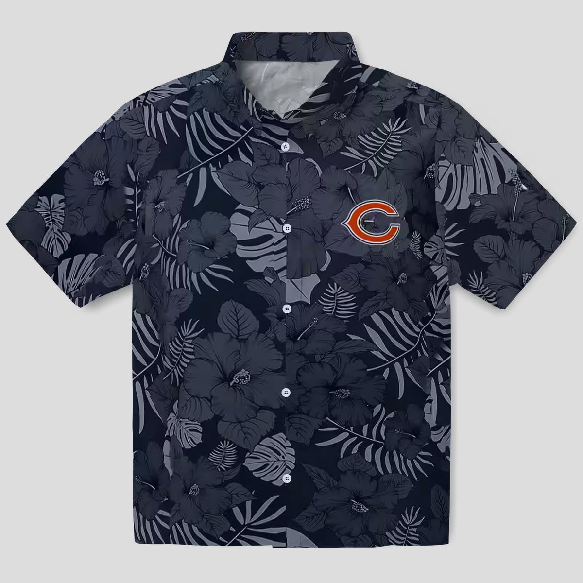 Chicago Bears Tropical Hawaiian Shirt – Jungle Vibes Blue Button Up for Summer