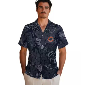 Chicago Bears Tropical Hawaiian Shirt – Jungle Vibes Blue Button Up for Summer