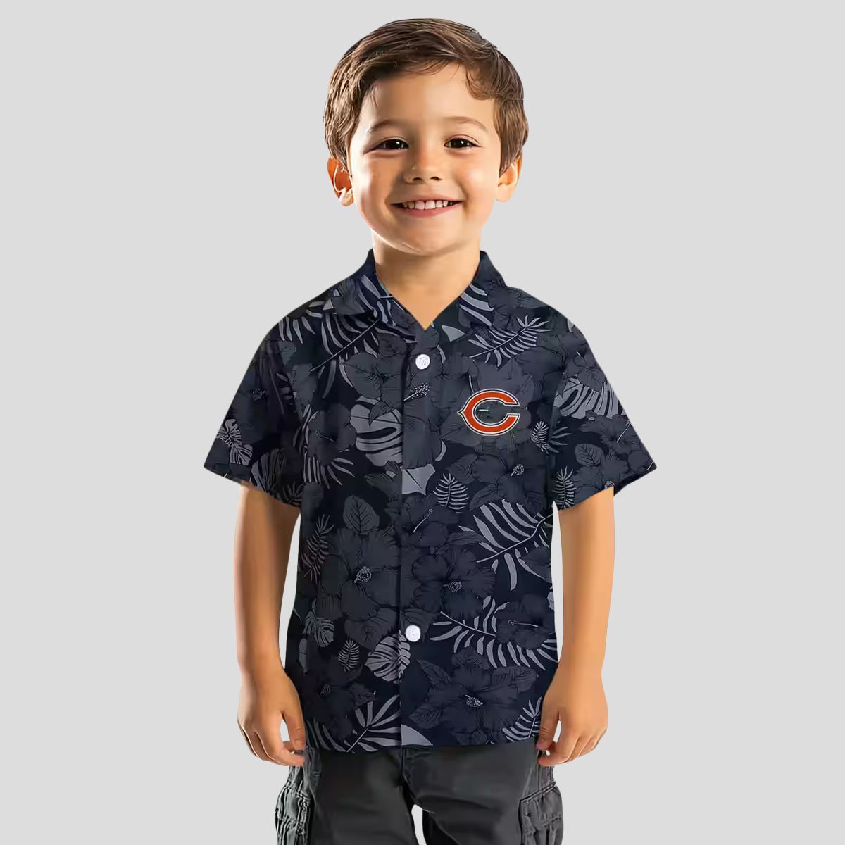 Chicago Bears Tropical Hawaiian Shirt – Jungle Vibes Blue Button Up for Summer