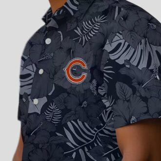 Chicago Bears Tropical Hawaiian Shirt – Jungle Vibes Blue Button Up for Summer