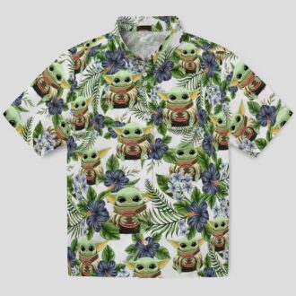Chicago Bears Yoda Green Hawaiian Shirt – Tropical Aloha Button Up for NFL Fans