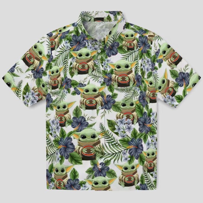 Chicago Bears Yoda Green Hawaiian Shirt – Tropical Aloha Button Up for NFL Fans