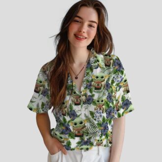 Chicago Bears Yoda Green Hawaiian Shirt – Tropical Aloha Button Up for NFL Fans