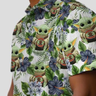 Chicago Bears Yoda Green Hawaiian Shirt – Tropical Aloha Button Up for NFL Fans