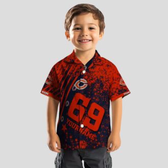 Custom Chicago Bears Blue Hawaiian Shirt – Star Stripes Button Up Aloha Shirt for Summer