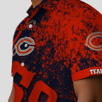 Custom Chicago Bears Blue Hawaiian Shirt – Star Stripes Button Up Aloha Shirt for Summer