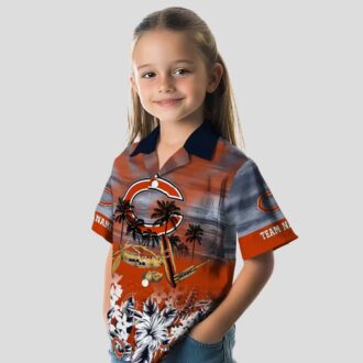 Custom Chicago Bears Hawaiian Shirt – Tropical Canoe Blue Aloha Shirt for NFL Fans