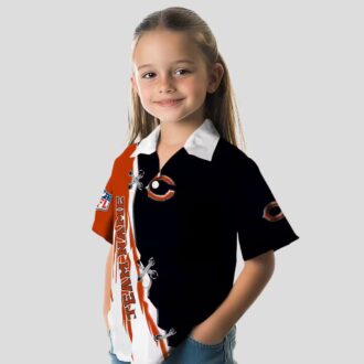 Custom Chicago Bears Tropical Summer Hawaiian Shirt – Edgy Streaks Blue White Outfit