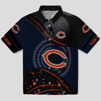 NFL Team Chicago Bears Blue Black Hawaiian Shirt for Fans