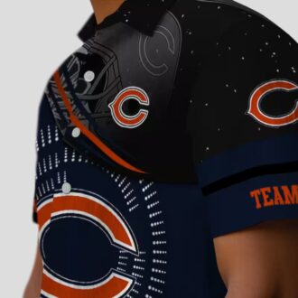 NFL Team Chicago Bears Blue Black Hawaiian Shirt for Fans