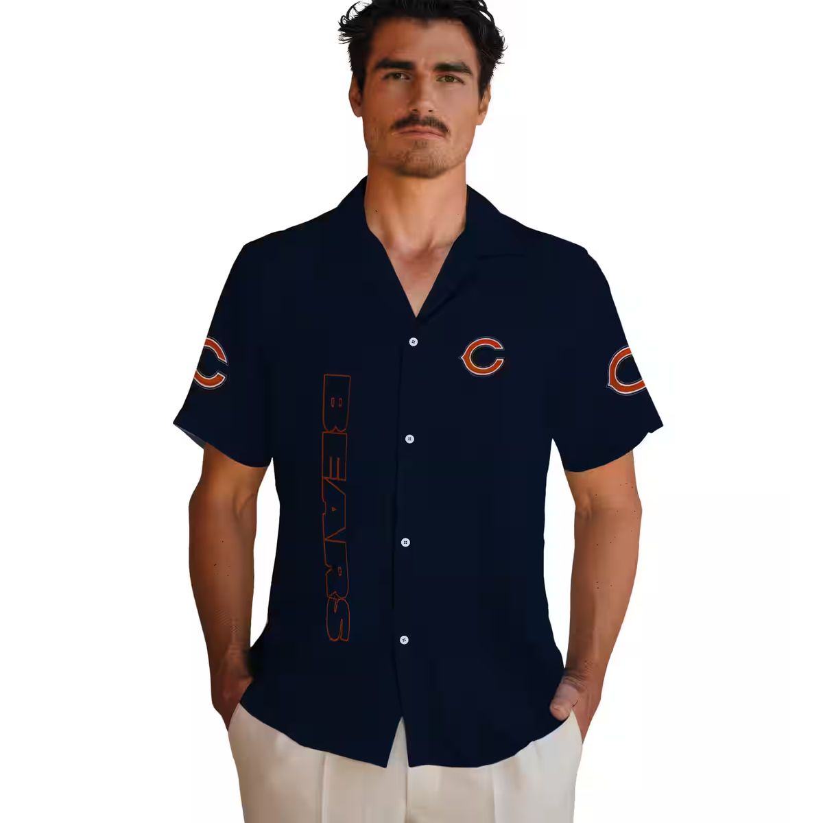 Stuart Minion Blue Chicago Bears Hawaiian Shirt – Tropical Button Up Aloha Shirt