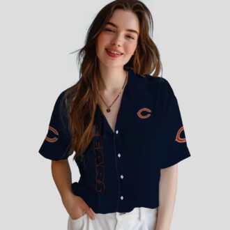 Stuart Minion Blue Chicago Bears Hawaiian Shirt – Tropical Button Up Aloha Shirt