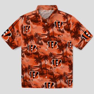 Cincinnati Bengals Summer Hawaiian Shirt – Coastal Palms Tropical Beach Game Day Outfit