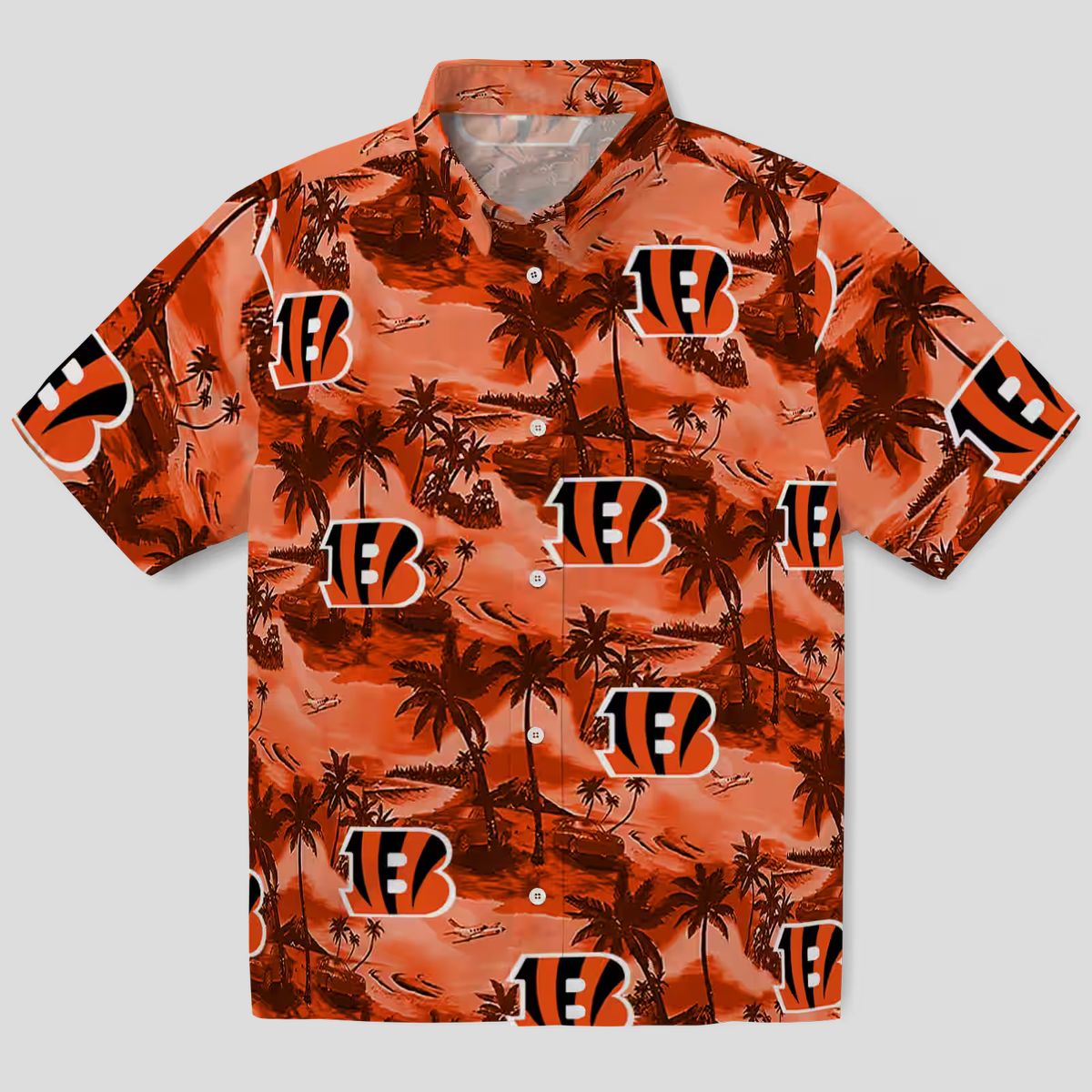 Cincinnati Bengals Summer Hawaiian Shirt – Coastal Palms Tropical Beach Game Day Outfit