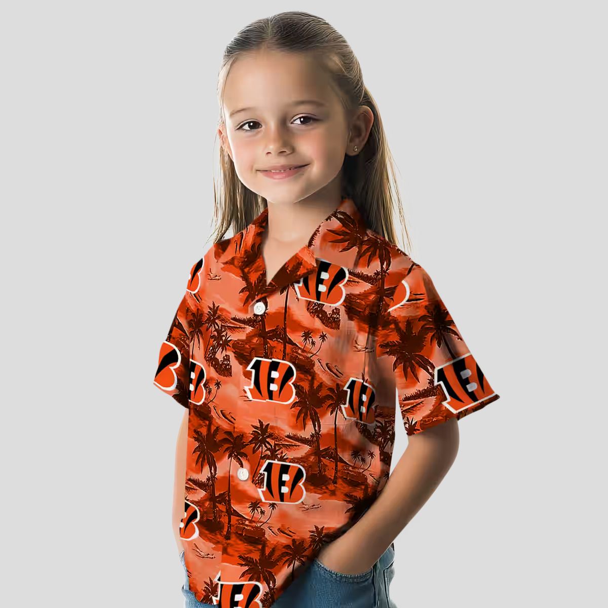 Cincinnati Bengals Summer Hawaiian Shirt – Coastal Palms Tropical Beach Game Day Outfit