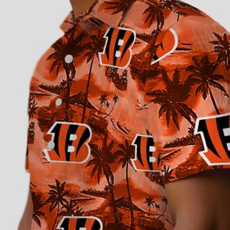 Cincinnati Bengals Summer Hawaiian Shirt – Coastal Palms Tropical Beach Game Day Outfit
