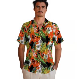 Cincinnati Bengals Tropical Toucan Hawaiian Shirt - Custom Aloha Button Up Shirt