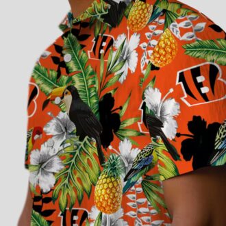 Cincinnati Bengals Tropical Toucan Hawaiian Shirt - Custom Aloha Button Up Shirt