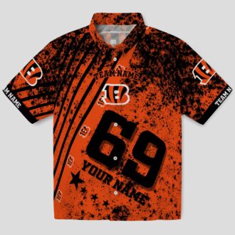 Custom Cincinnati Bengals Hawaiian Shirt – Star Stripes Orange Aloha Apparel