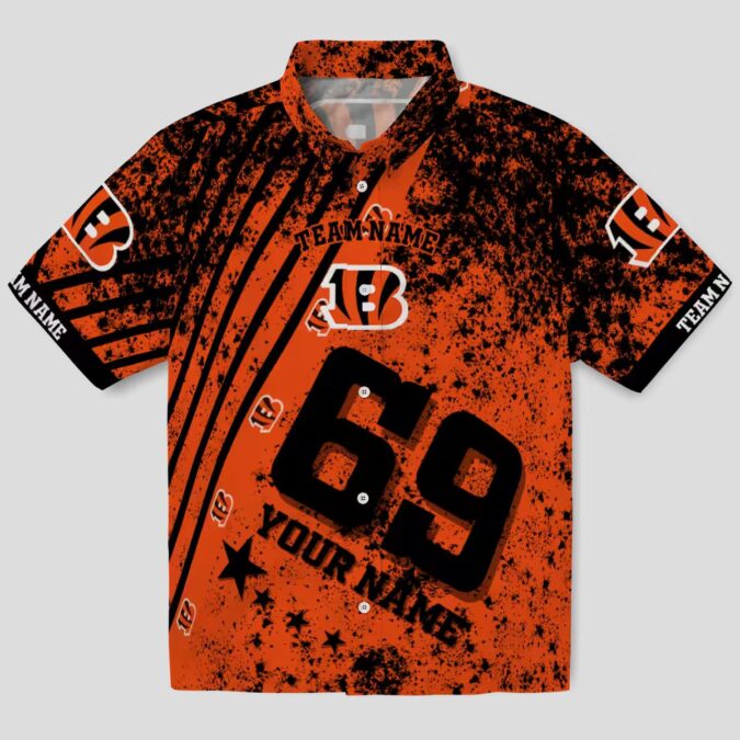 Custom Cincinnati Bengals Hawaiian Shirt – Star Stripes Orange Aloha Apparel