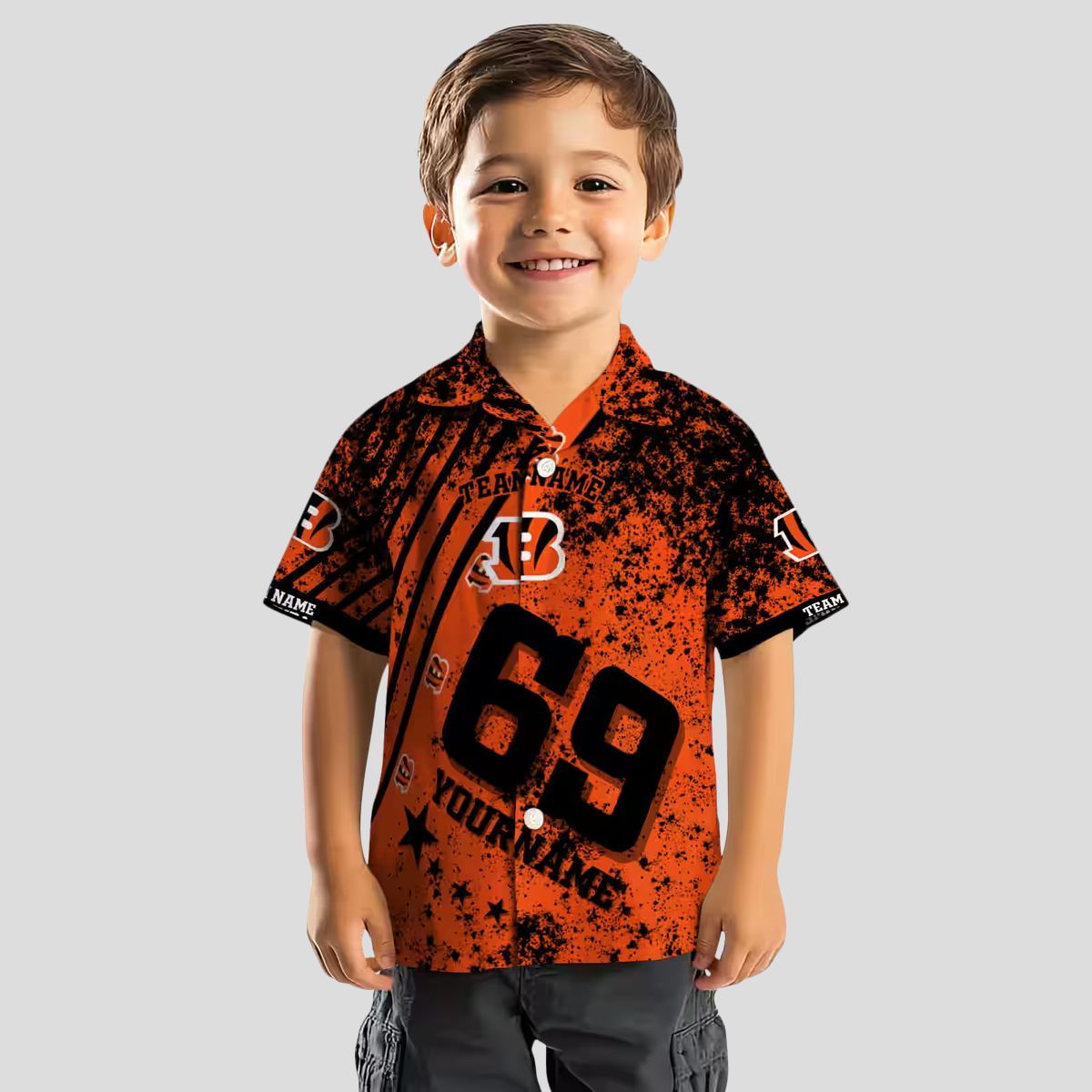 Custom Cincinnati Bengals Hawaiian Shirt – Star Stripes Orange Aloha Apparel