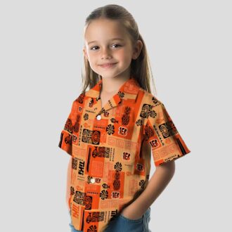 Tribal Symbols Cincinnati Bengals Orange Hawaiian Shirt – NFL Tropical Game Day Wear