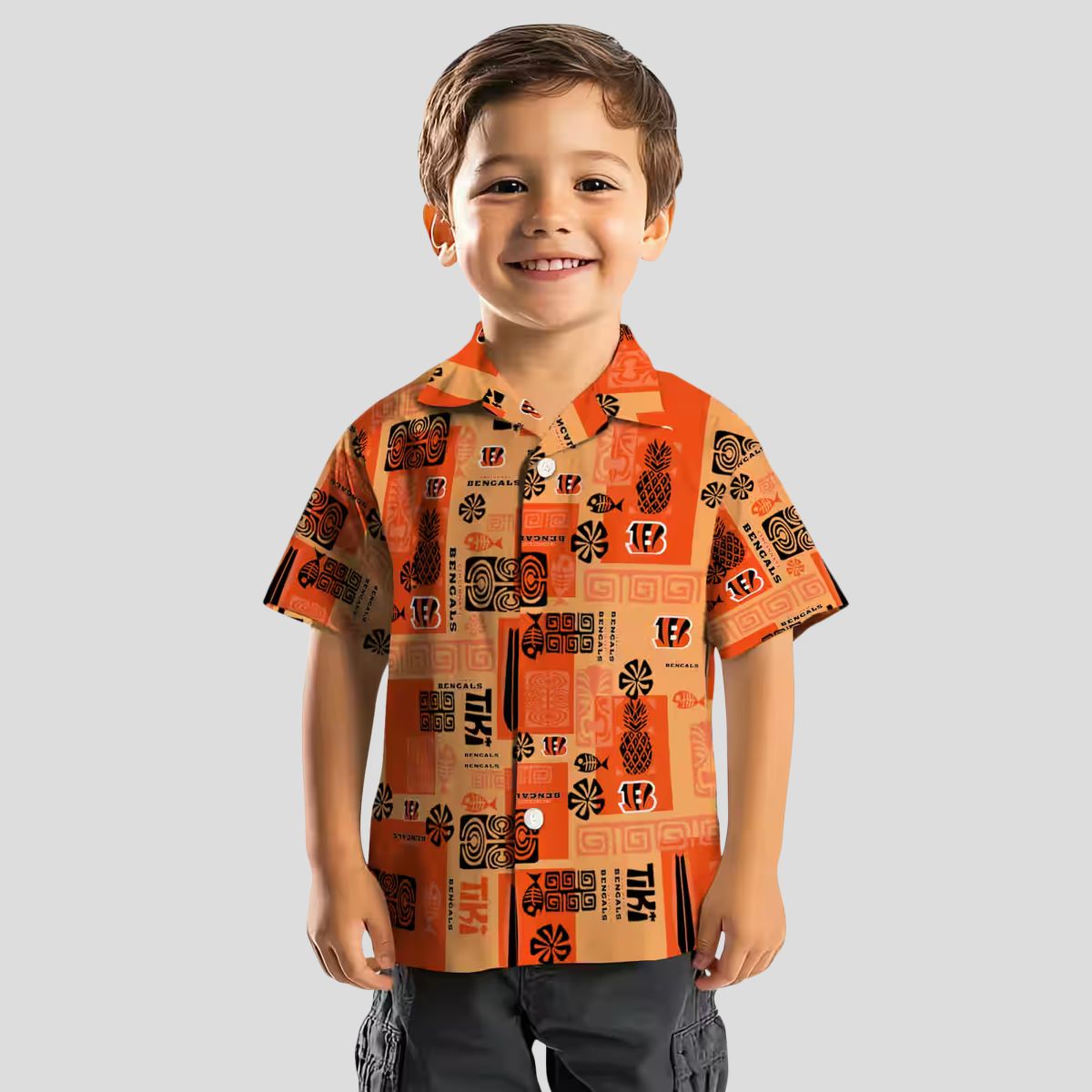 Tribal Symbols Cincinnati Bengals Orange Hawaiian Shirt – NFL Tropical Game Day Wear