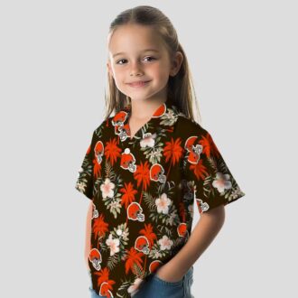 Cleveland Browns Floral Palm Hawaiian Shirt, NFL Beachwear for Football Fans