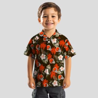Cleveland Browns Floral Palm Hawaiian Shirt, NFL Beachwear for Football Fans