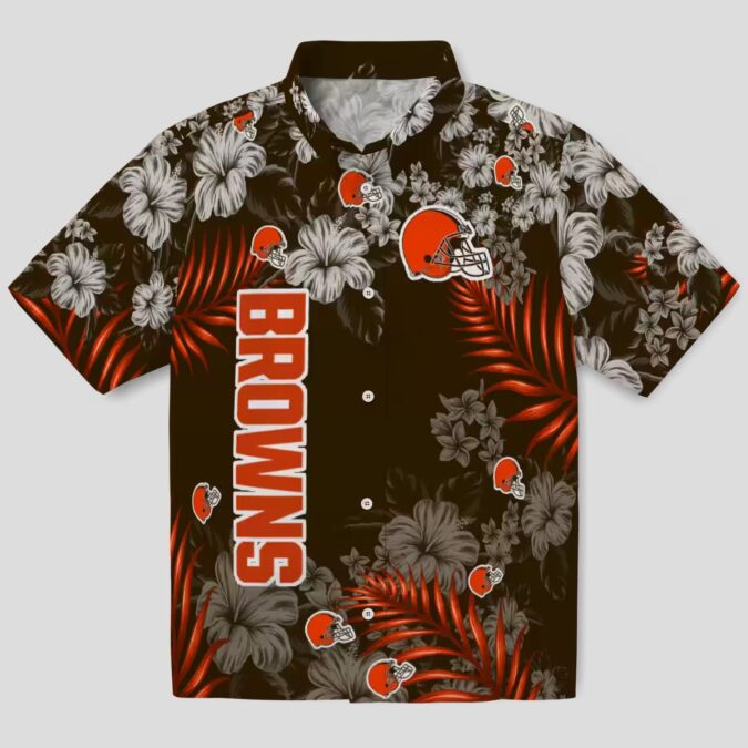 Cleveland Browns NFL Hawaiian Shirt for Men & Women, Hibiscus Print Summer Luau Outfit