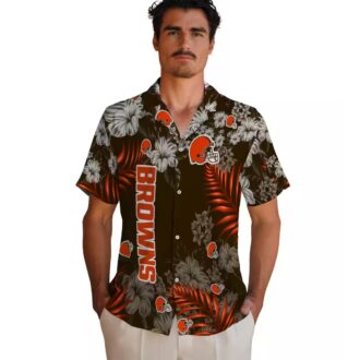 Cleveland Browns NFL Hawaiian Shirt for Men & Women, Hibiscus Print Summer Luau Outfit