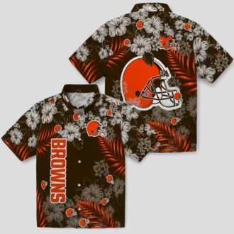 Cleveland Browns NFL Hawaiian Shirt for Men & Women, Hibiscus Print Summer Luau Outfit