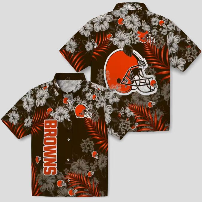 Cleveland Browns NFL Hawaiian Shirt for Men & Women, Hibiscus Print Summer Luau Outfit