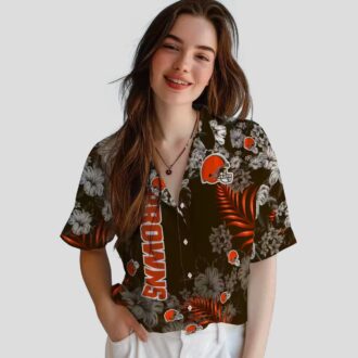 Cleveland Browns NFL Hawaiian Shirt for Men & Women, Hibiscus Print Summer Luau Outfit