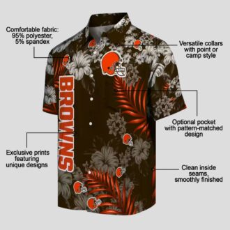 Cleveland Browns NFL Hawaiian Shirt for Men & Women, Hibiscus Print Summer Luau Outfit