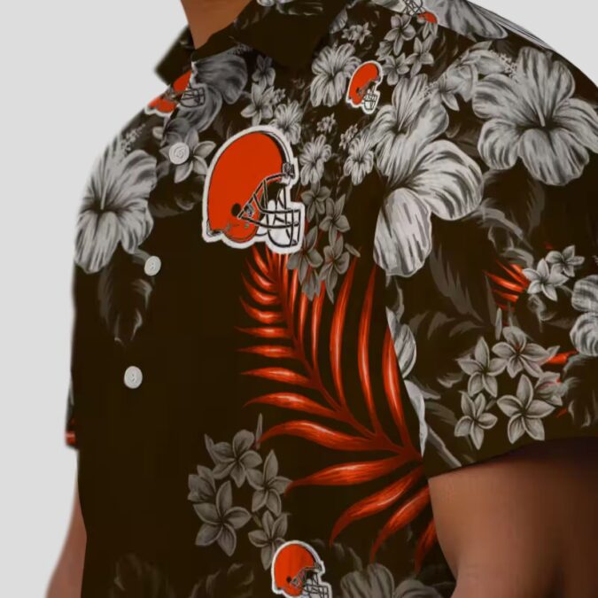 Cleveland Browns NFL Hawaiian Shirt for Men & Women, Hibiscus Print Summer Luau Outfit