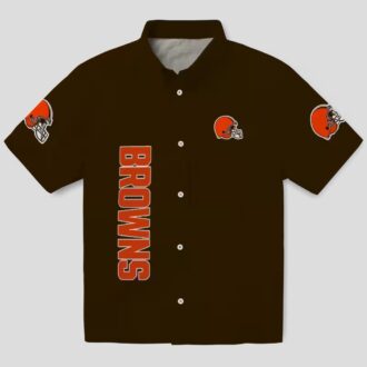 Cleveland Browns NFL Minion Hawaiian Shirt, Tropical Brown Beach Party Outfit