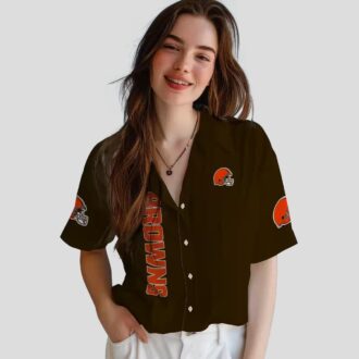 Cleveland Browns NFL Minion Hawaiian Shirt, Tropical Brown Beach Party Outfit