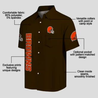 Cleveland Browns NFL Minion Hawaiian Shirt, Tropical Brown Beach Party Outfit