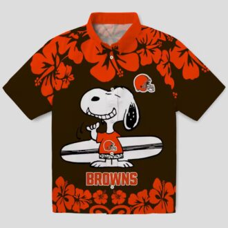 Cleveland Browns Snoopy Beach Shirt, Tropical Hawaiian Summer Outfit