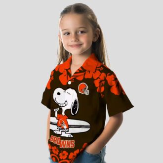 Cleveland Browns Snoopy Beach Shirt, Tropical Hawaiian Summer Outfit