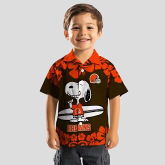 Cleveland Browns Snoopy Beach Shirt, Tropical Hawaiian Summer Outfit