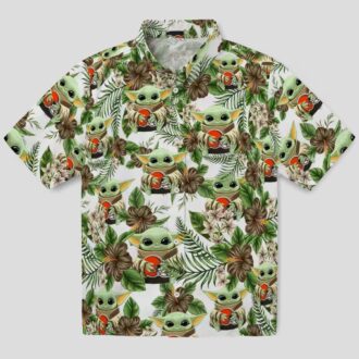 Cleveland Browns Yoda Green Hawaiian Shirt, NFL Tropical Aloha Shirt for Summer