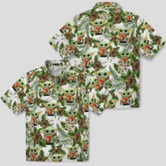 Cleveland Browns Yoda Green Hawaiian Shirt, NFL Tropical Aloha Shirt for Summer