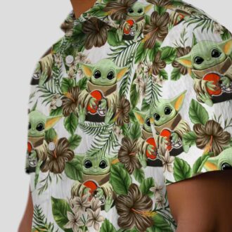 Cleveland Browns Yoda Green Hawaiian Shirt, NFL Tropical Aloha Shirt for Summer