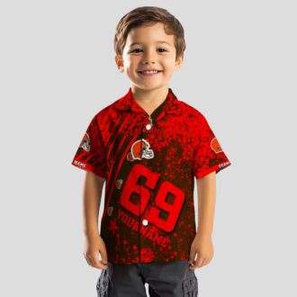Custom Cleveland Browns Tropical Hawaiian Shirt, Star Stripes Brown Game Day Outfit