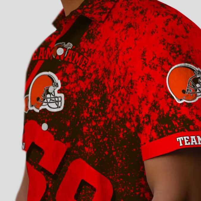 Custom Cleveland Browns Tropical Hawaiian Shirt, Star Stripes Brown Game Day Outfit