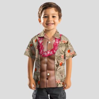 NFL Cleveland Browns Chest Illusion Hawaiian Shirt, Brown Football Tailgate Outfit