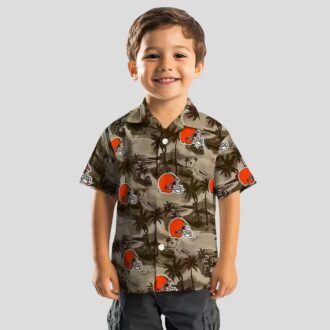 NFL Cleveland Browns Coastal Palms Hawaiian Shirt, Summer Beach Button Up